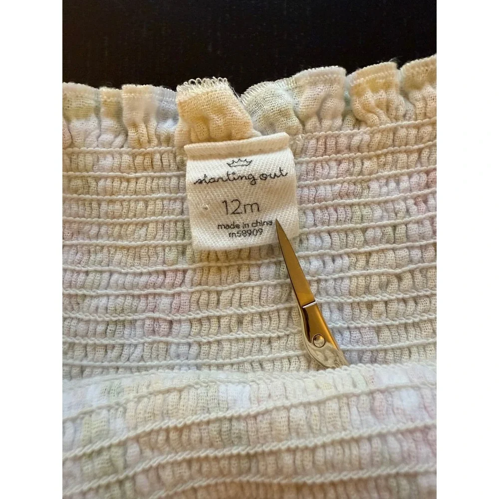 Starting‎ Out Baby Smocked Lemon Top Girls 12m Yellow Soft Lightweight Cotton